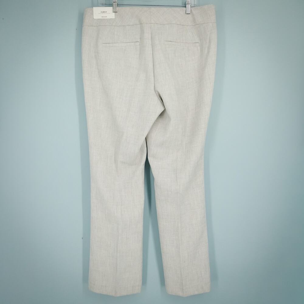 Ann Taylor Size 14 Grey Gray Curvy Straight Leg Career Trouser Pants NEW - Picture 4 of 7